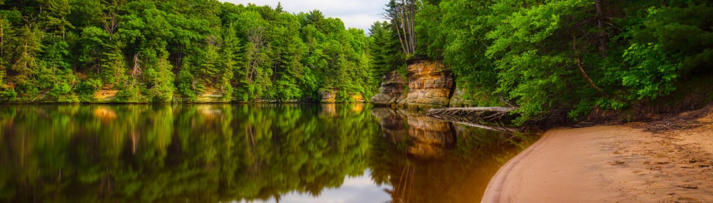 view of a lake from the ground